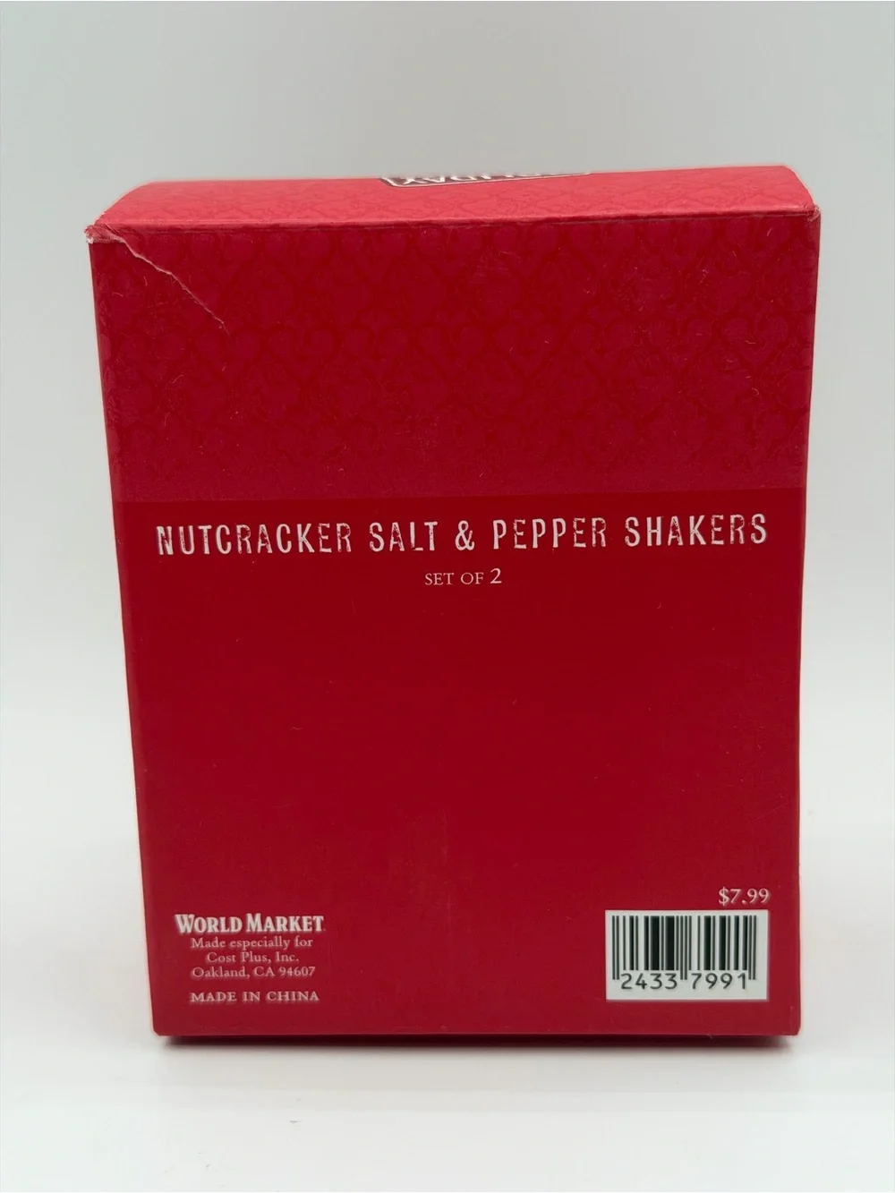 World Market Holiday Passport Nutcracker Salt & Pepper Shaker Set 2010-Open Box
